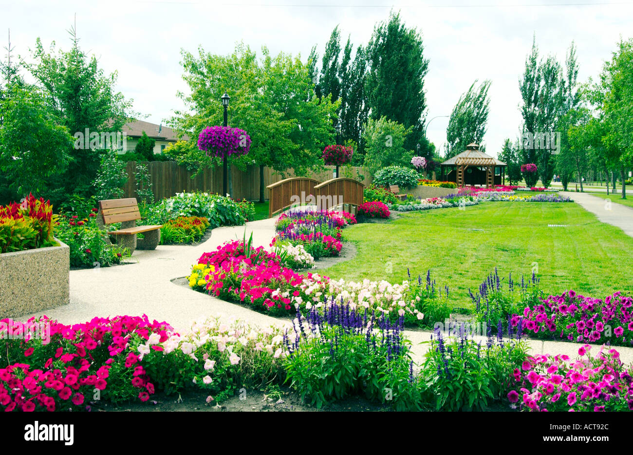 City flower garden in Winkler Manitoba Canada Stock Photo Alamy