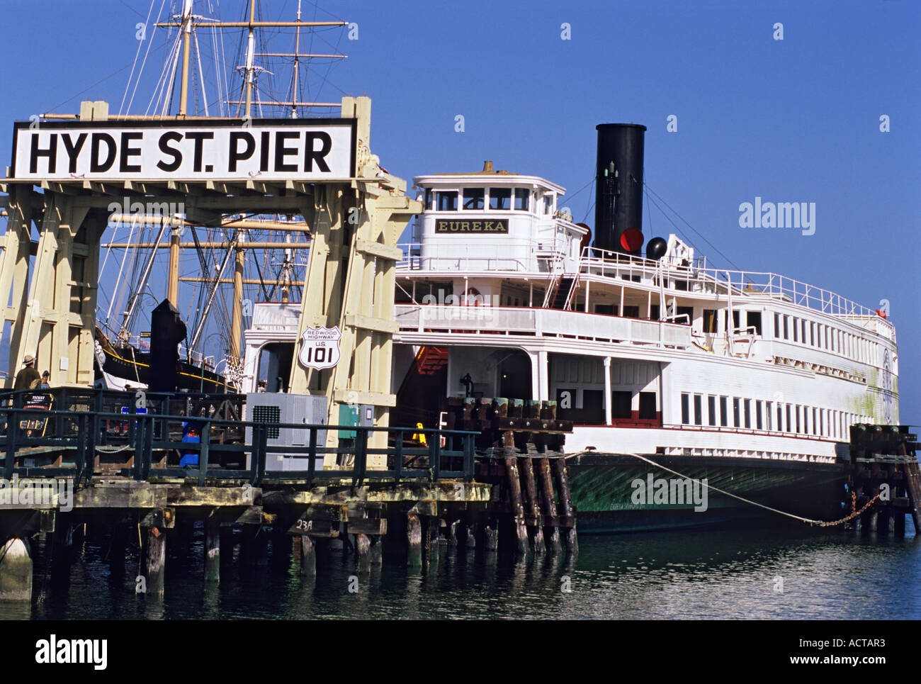 "Ferry boat Eureka, "Hyde Street Pier", "San Francisco" Maritime Stock