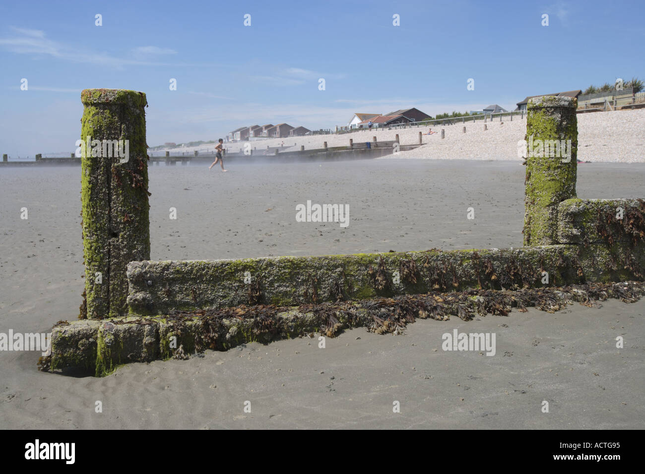 Beach at Bracklesham Bay Stock Photo Alamy
