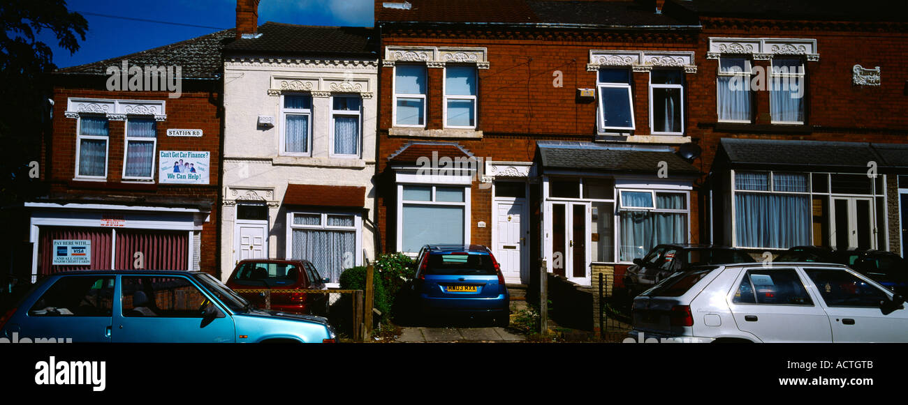 Birmingham West Midlands England Terraced Houses Stock Photo 7558282