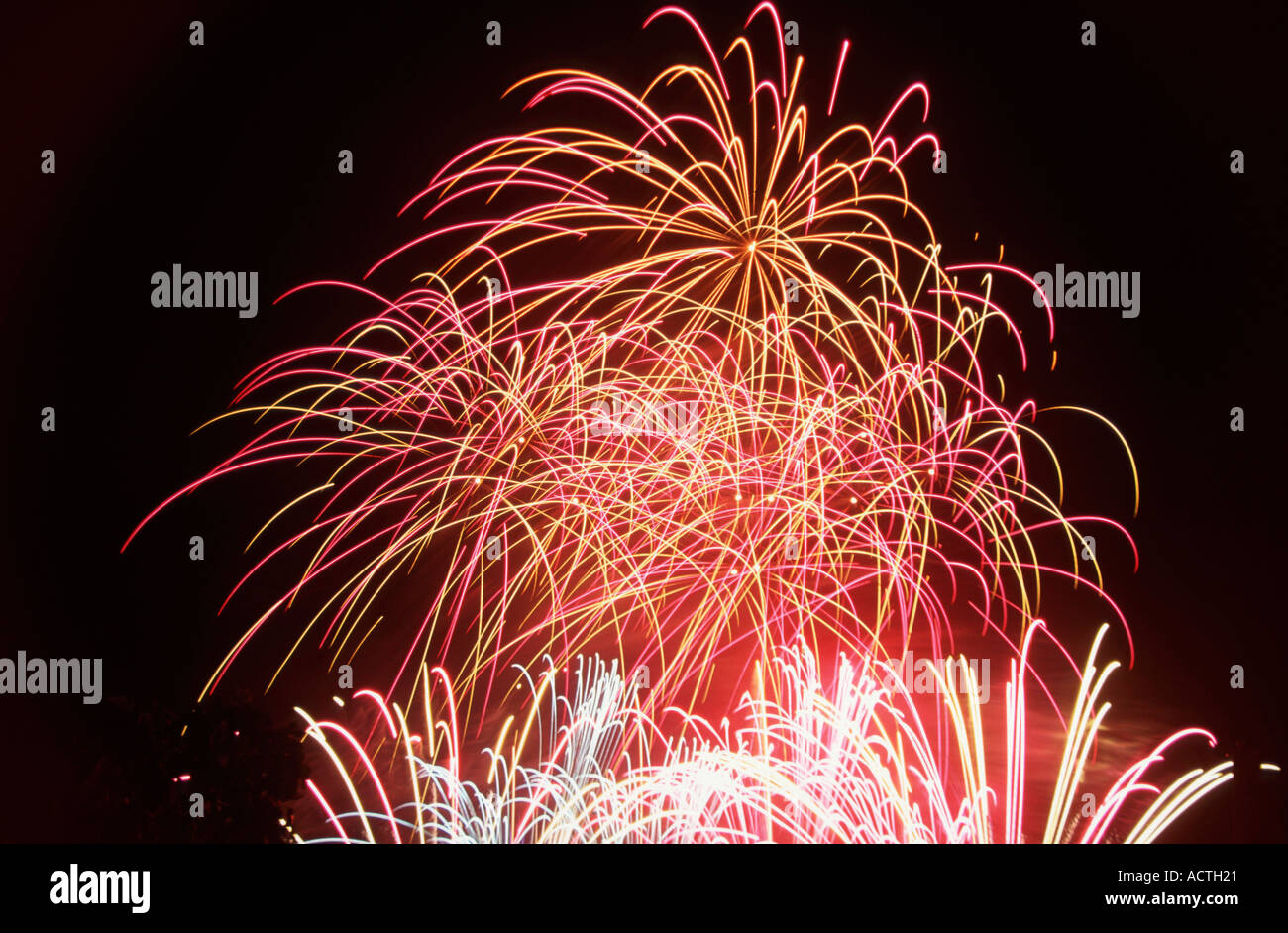 Fireworks Hanover Lower Saxony Germany Feuerwerkswettbewerb