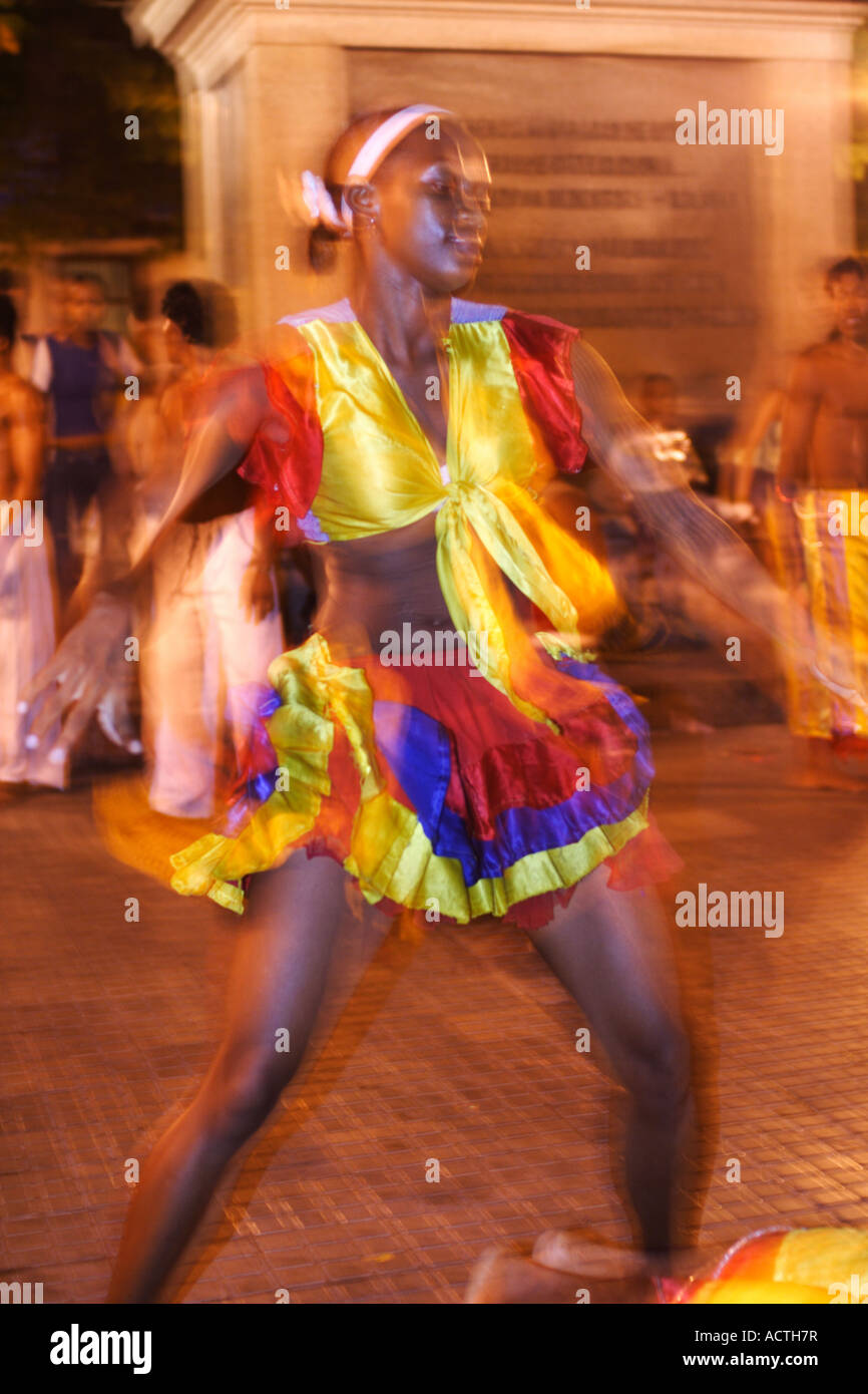traditional dancer, Cartagena de Indias, Bolivar, Colombia, South America, caribbean Stock Photo