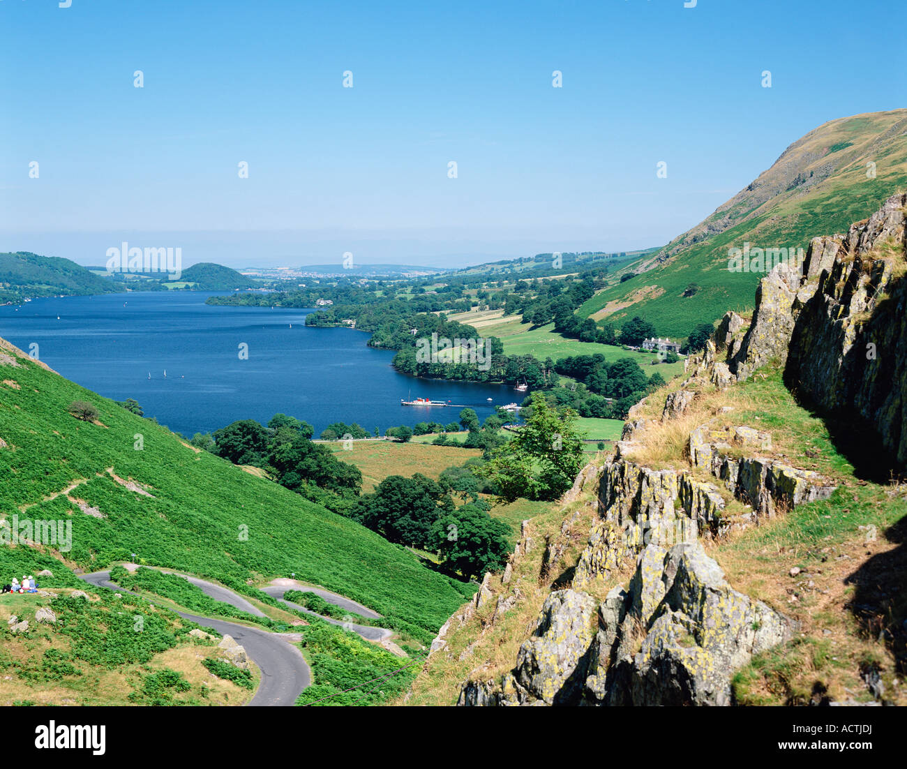 A View of Ullswater in the English Lake District on a Moonlt Night