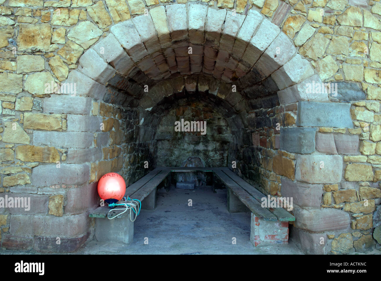 Lime Kilns at Beadnell a grade 2 'listed building'  in Northumberland 'Great Britain' Stock Photo