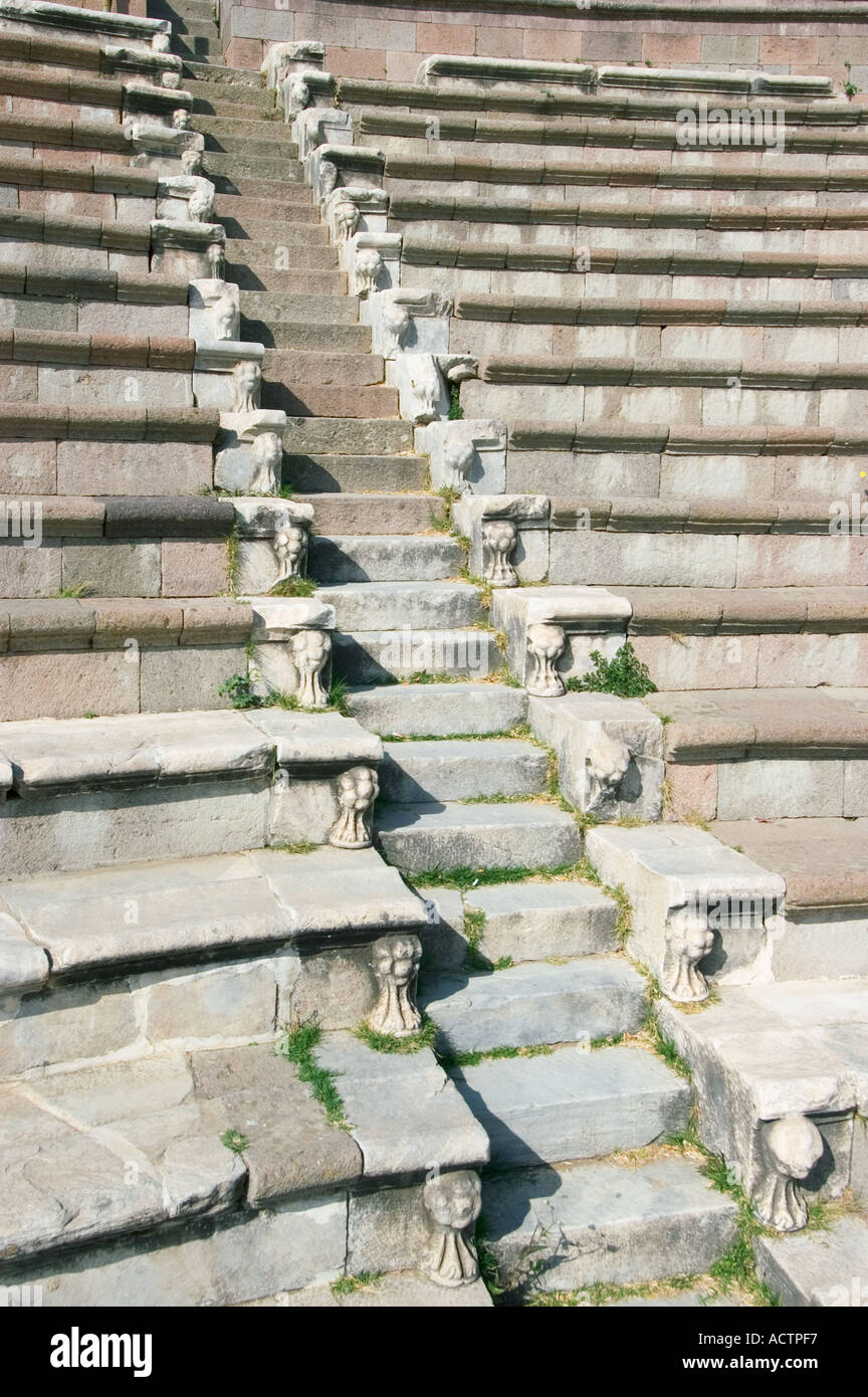 Turkey Pergamon Bergama roman amphi theater Stock Photo