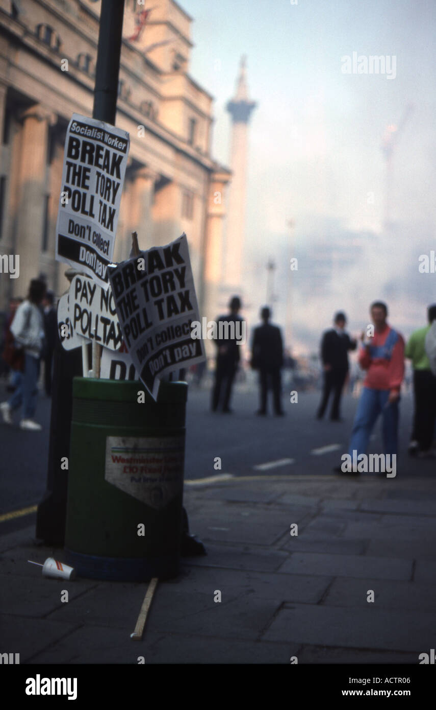 Poll Tax Riots, London Stock Photo