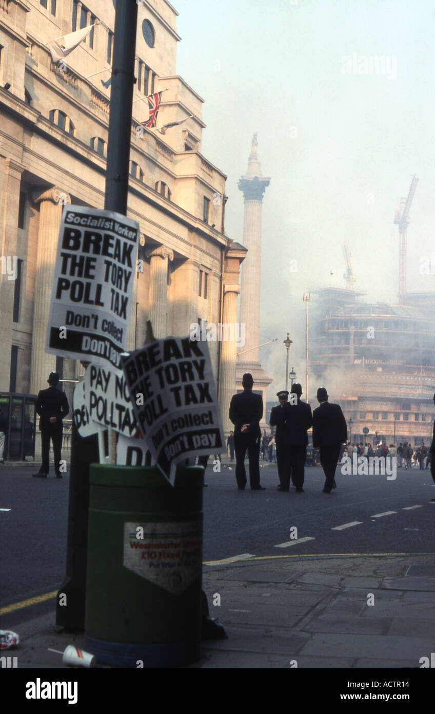 Poll Tax Riots, London Stock Photo
