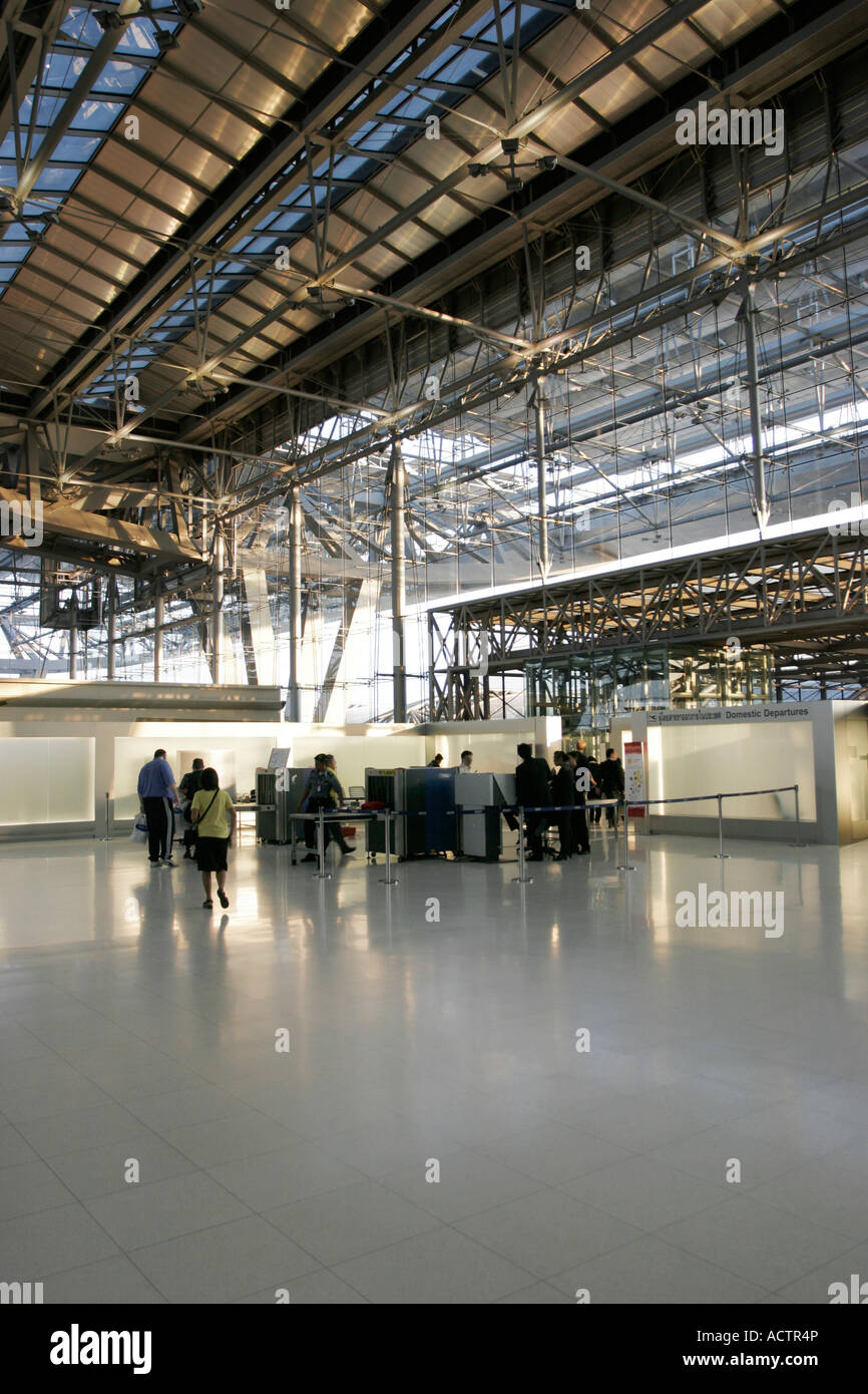 Baggage security gate at the domestic flight departure gate of Bangkok