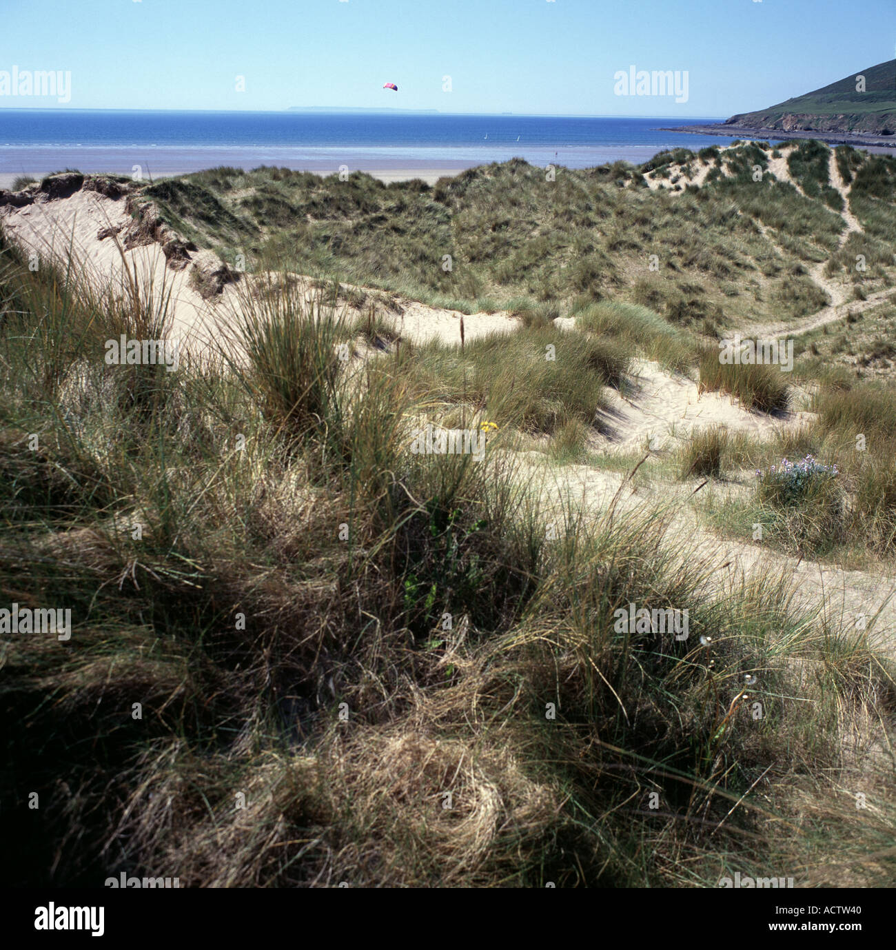 Braunton Burrows, Devon; The UNESCO protected sand dunes edge Saunton