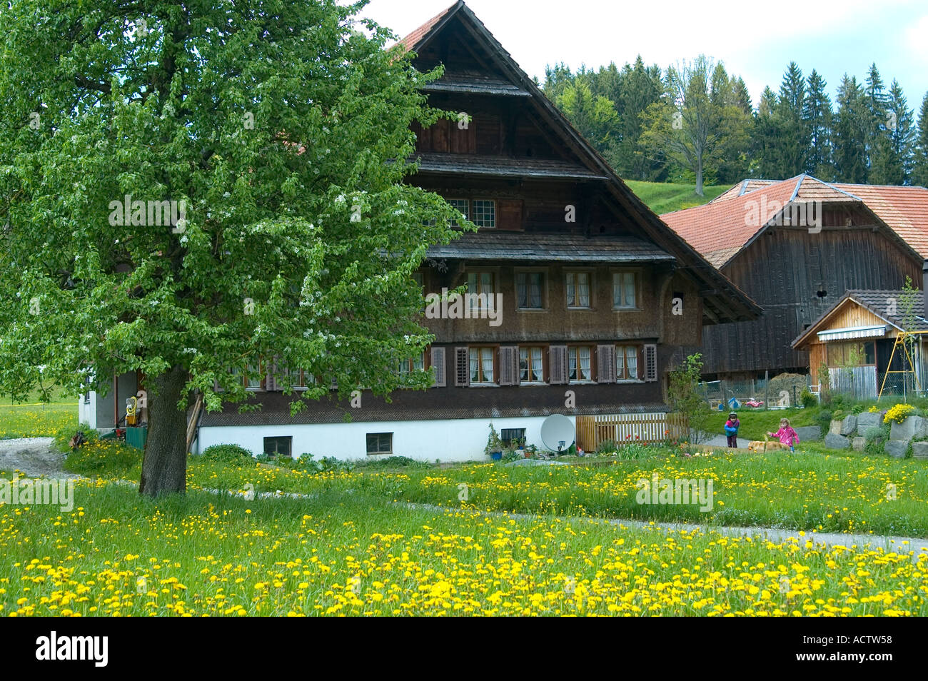 Bauernhof im Emmental Schweiz Stock Photo