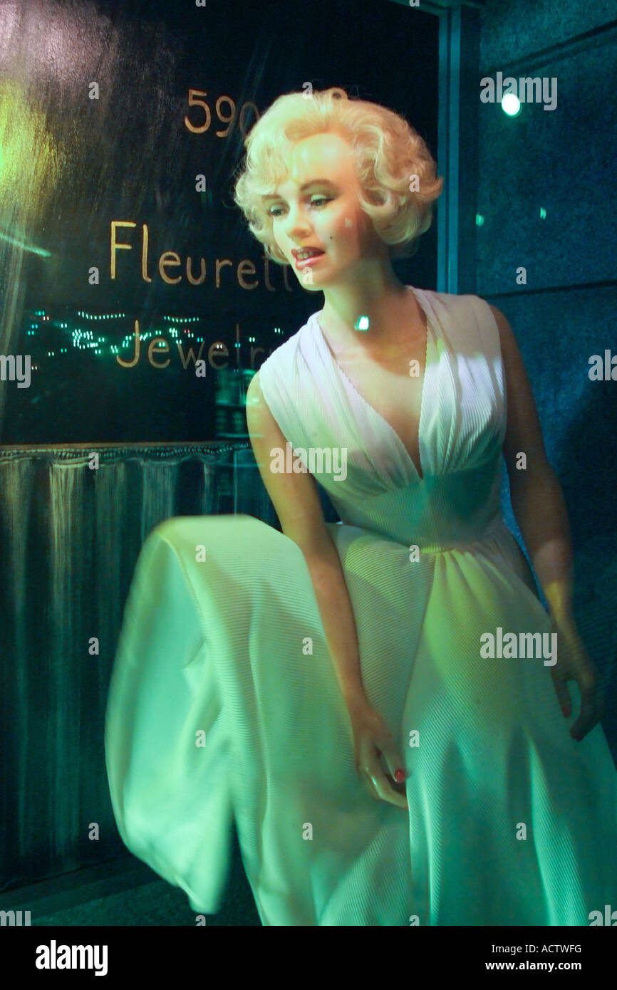 WAX EFFIGY OF ACTRESS MERILYN MONROE IN ROYAL LONDON WAX MUSEUM