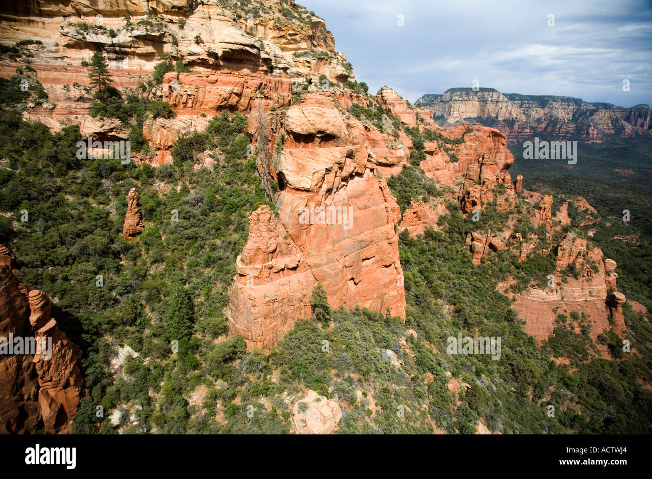 Aerial view of red rock formations Sedona Arizona Stock Photo - Alamy