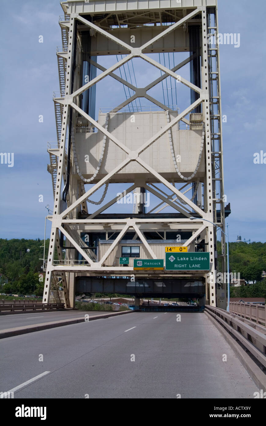 PORTAGE LAKE LIFT BRIDGE, HOUGHTON, MICHIGAN Stock Photo Alamy