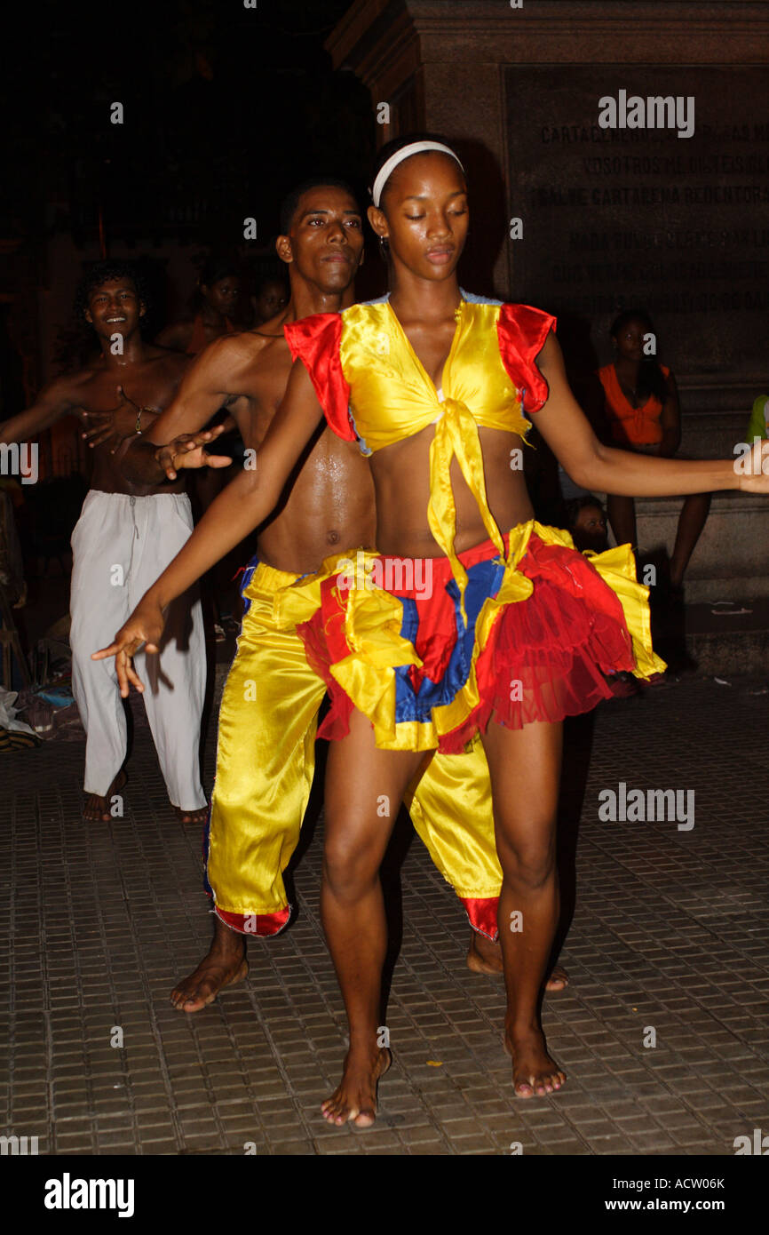 traditional dancer, Cartagena de Indias, Bolivar, Colombia, South America, caribbean Stock Photo