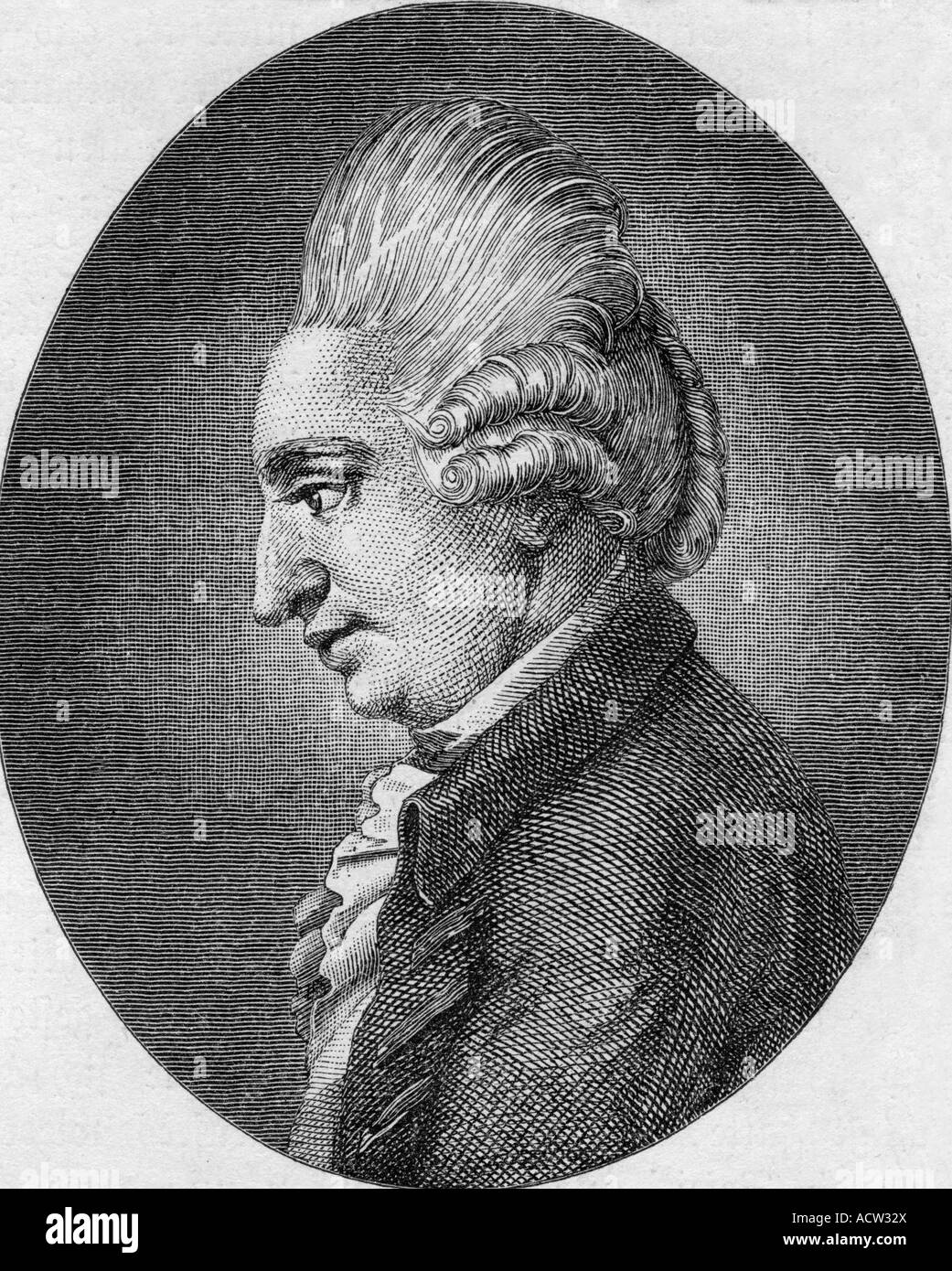 Struensee, Johann Friedrich, 5.8.1737 - 28.4.1772, German physician and politician, portrait, side view, engraving, 19th century, , Stock Photo