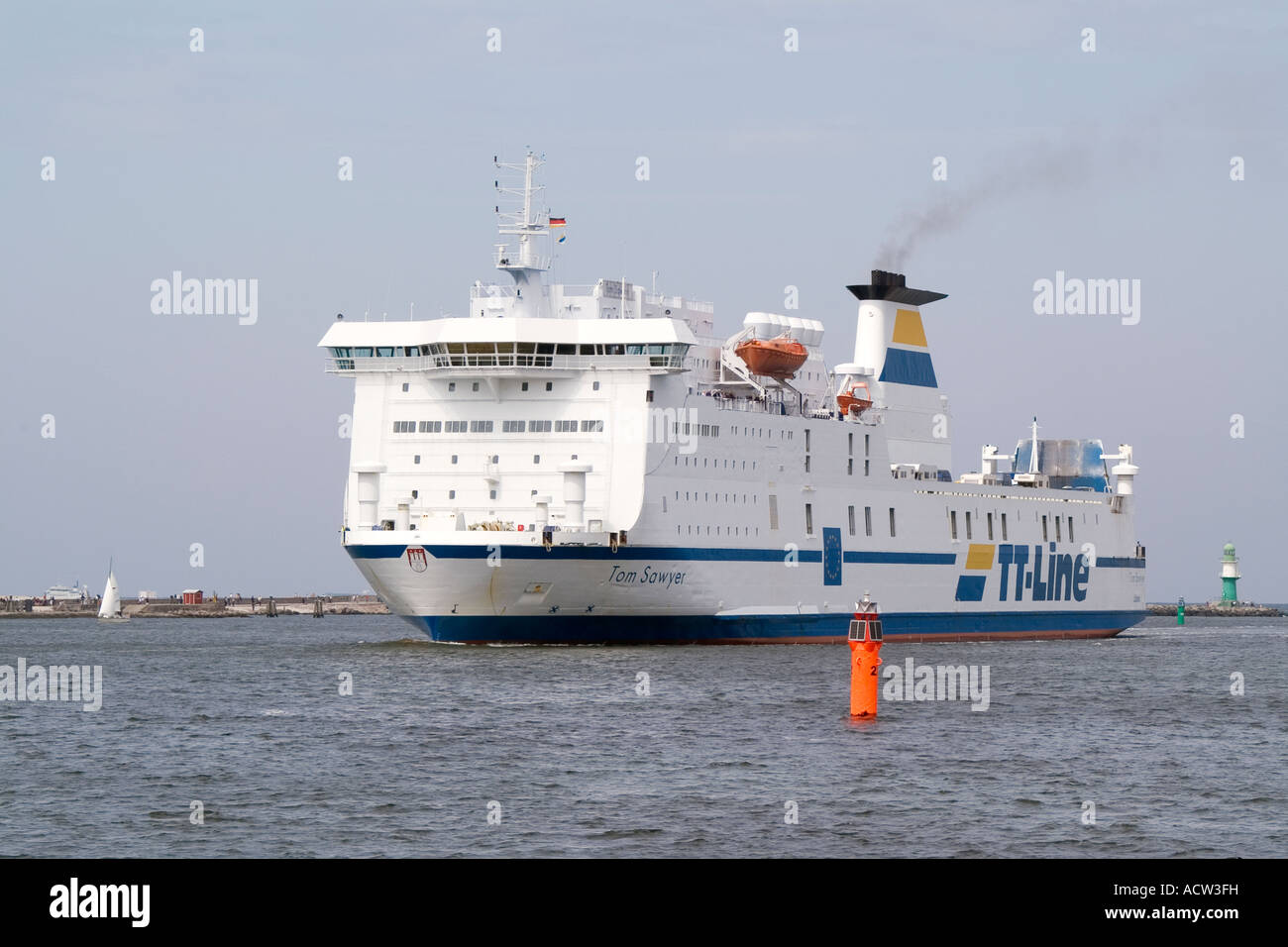 TTLine Ferry in Rostock Warnemunde Stock Photo Alamy
