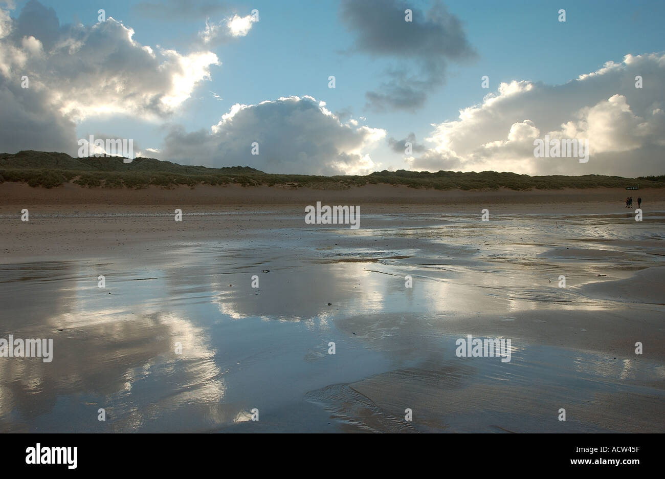 Cornish beach scene October in England Stock Photo