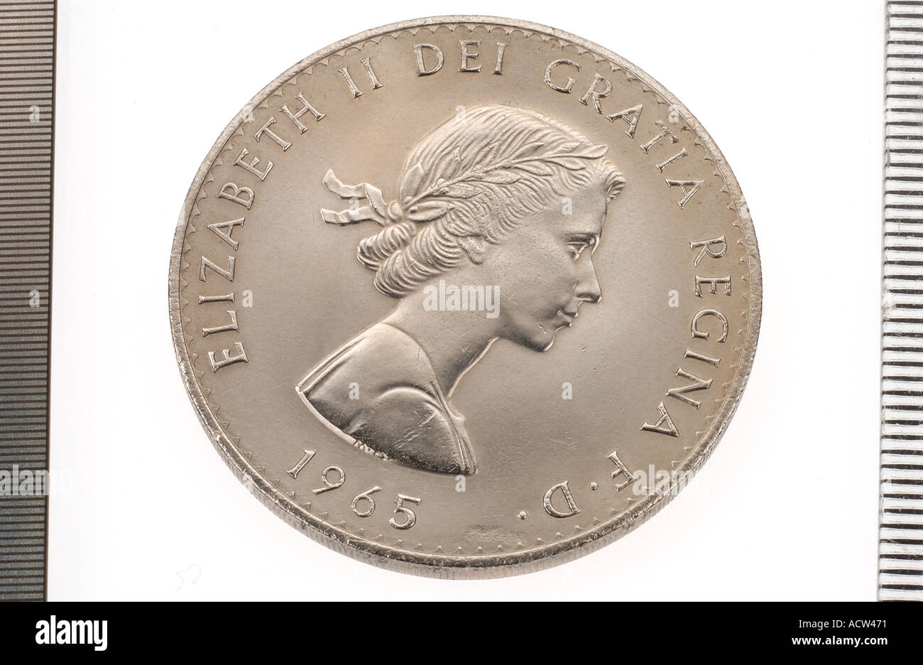 1965 Head side of Churchill coin Stock Photo Alamy