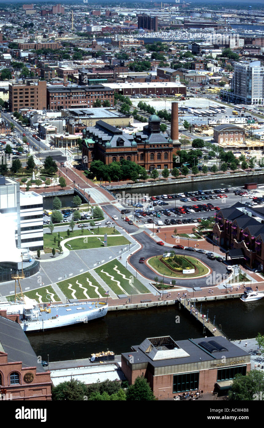 Aerial view of Baltimore Maryland Stock Photo - Alamy