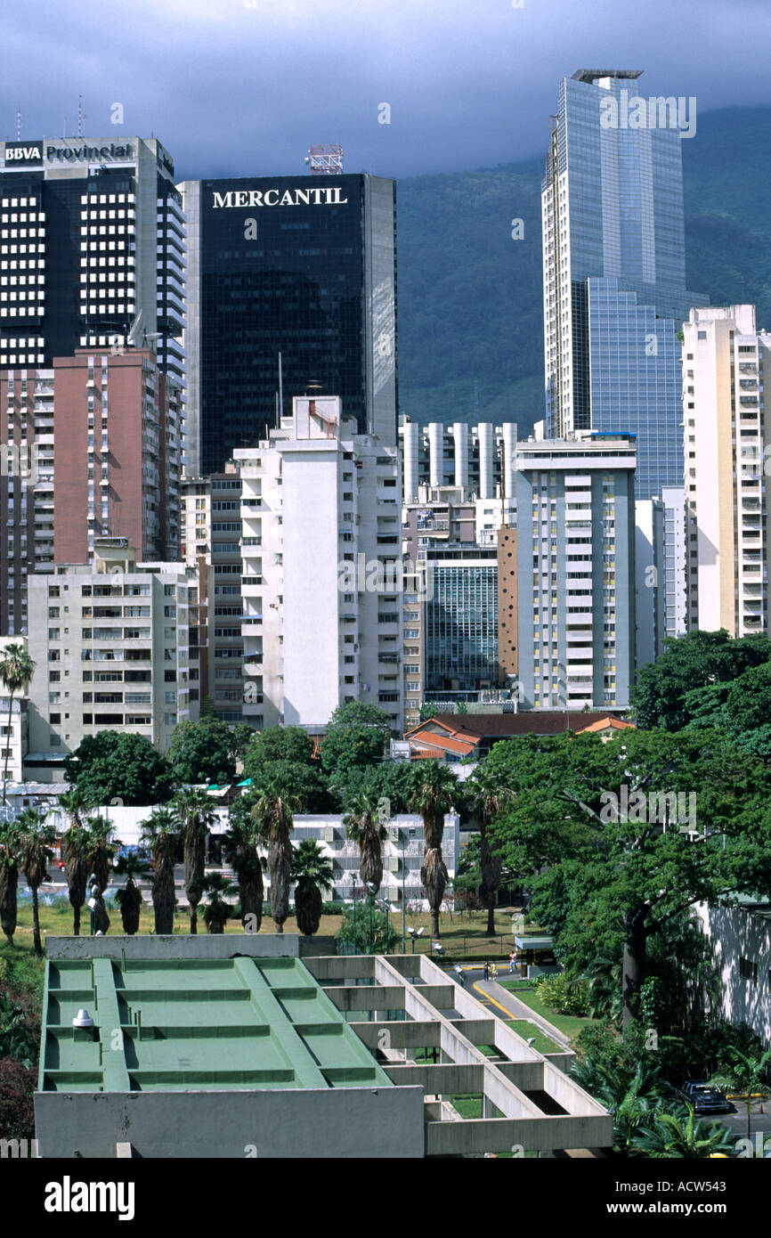 Skyline of Downtown Caracas Venezuela Stock Photo