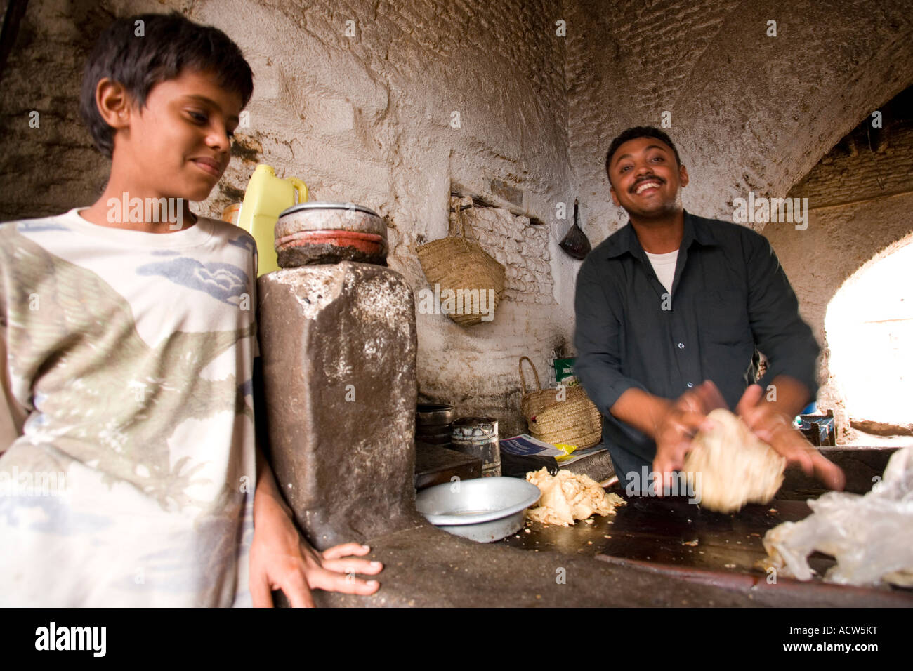 A traditional bakery in the Unesco World Heritage village of Zabid Yemen Stock Photo