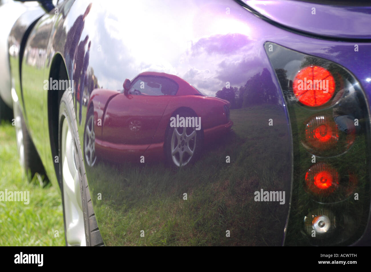 TVR reflected in a TVR Stock Photo