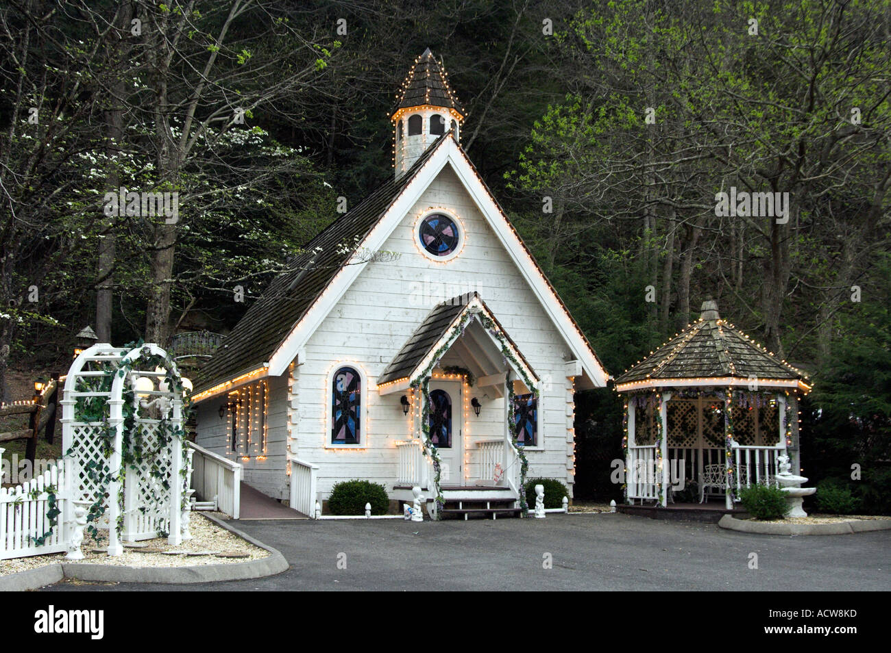 The Chapel Of Love Wedding Chapel In Gatlinburg Tennessee Usa Stock