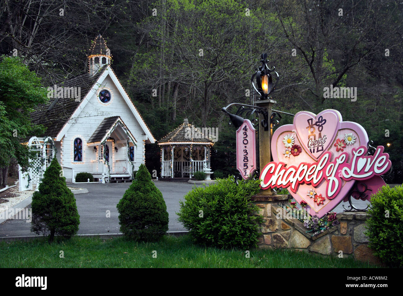 The Chapel Of Love Wedding Chapel In Gatlinburg Tennessee Usa Stock