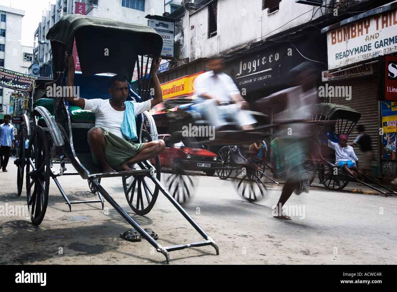 Rickshaw Calcutta Kolkata India Stock Photo