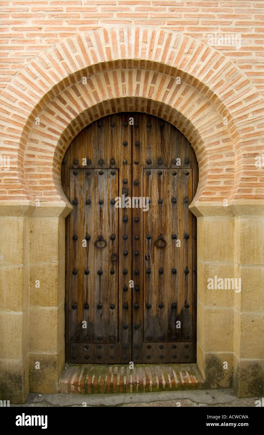 A beautifully restored doorway in the old jewish quarter next to the Mezquita in Cordoba, Andalusia, Andalucia, southern Spain Stock Photo