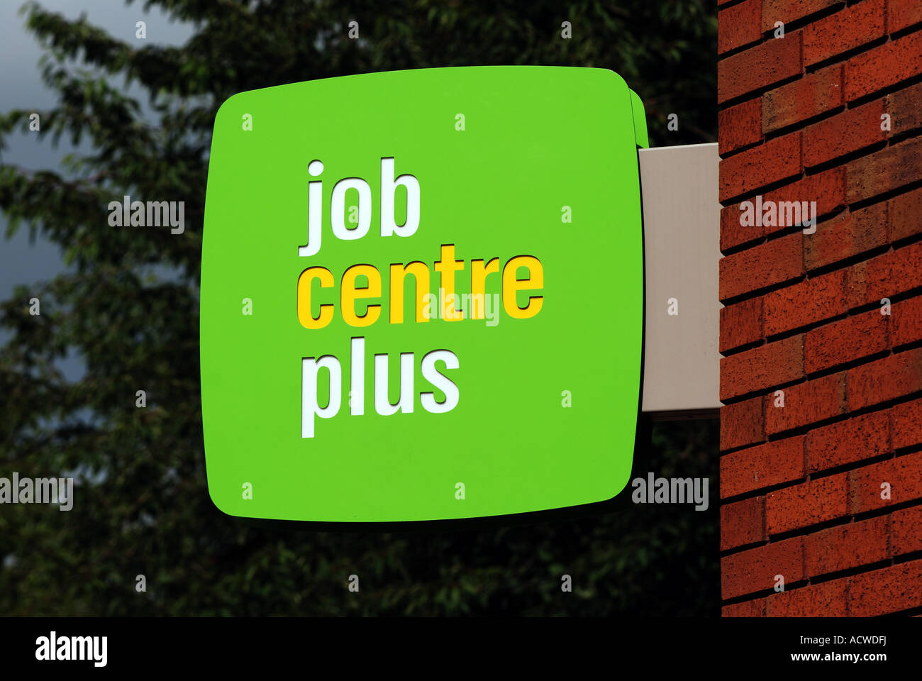 Job Centre Plus sign, Redditch, Worcestershire, England, UK Stock Photo