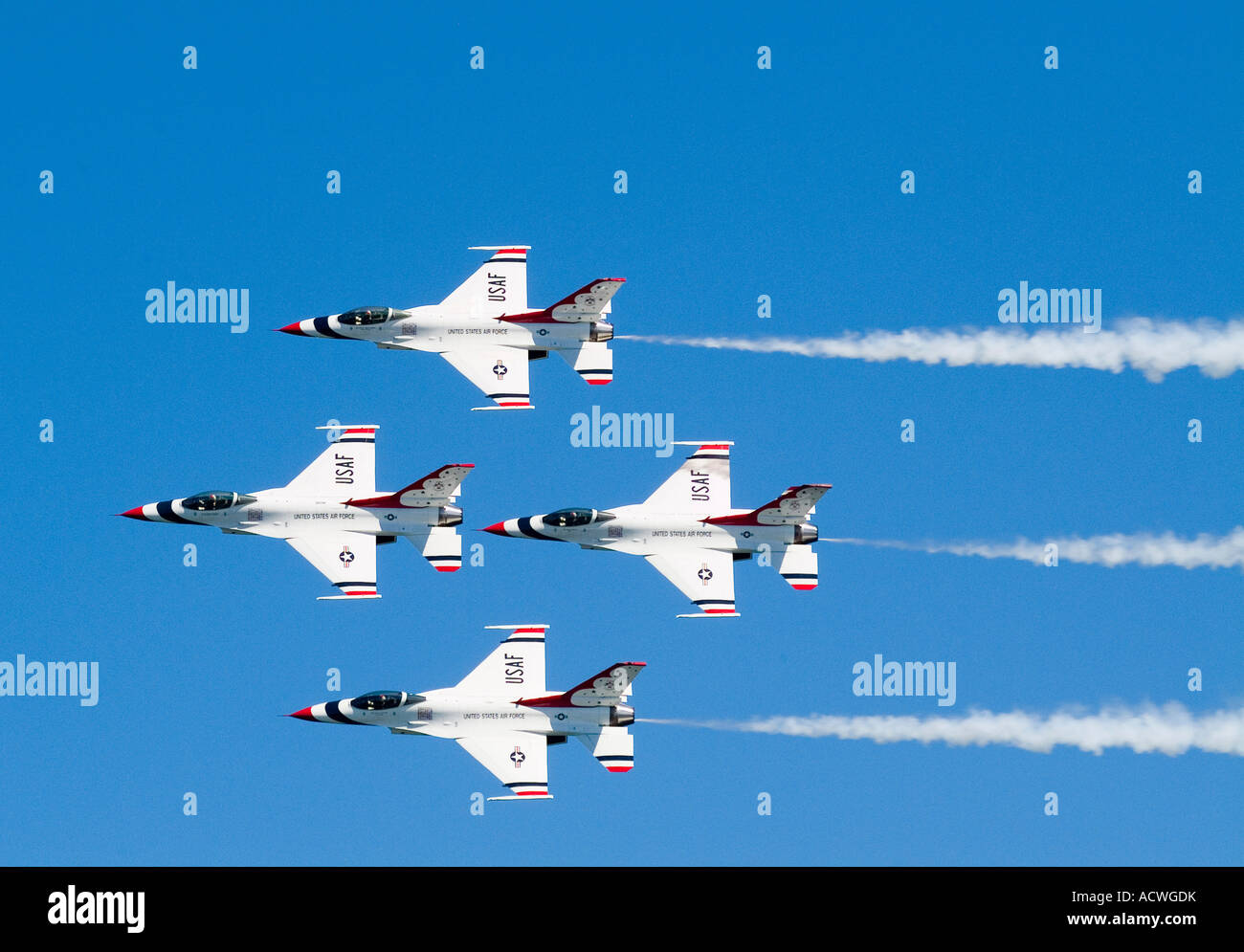 FIGHTER JETS FLYING IN FORMATION Stock Photo