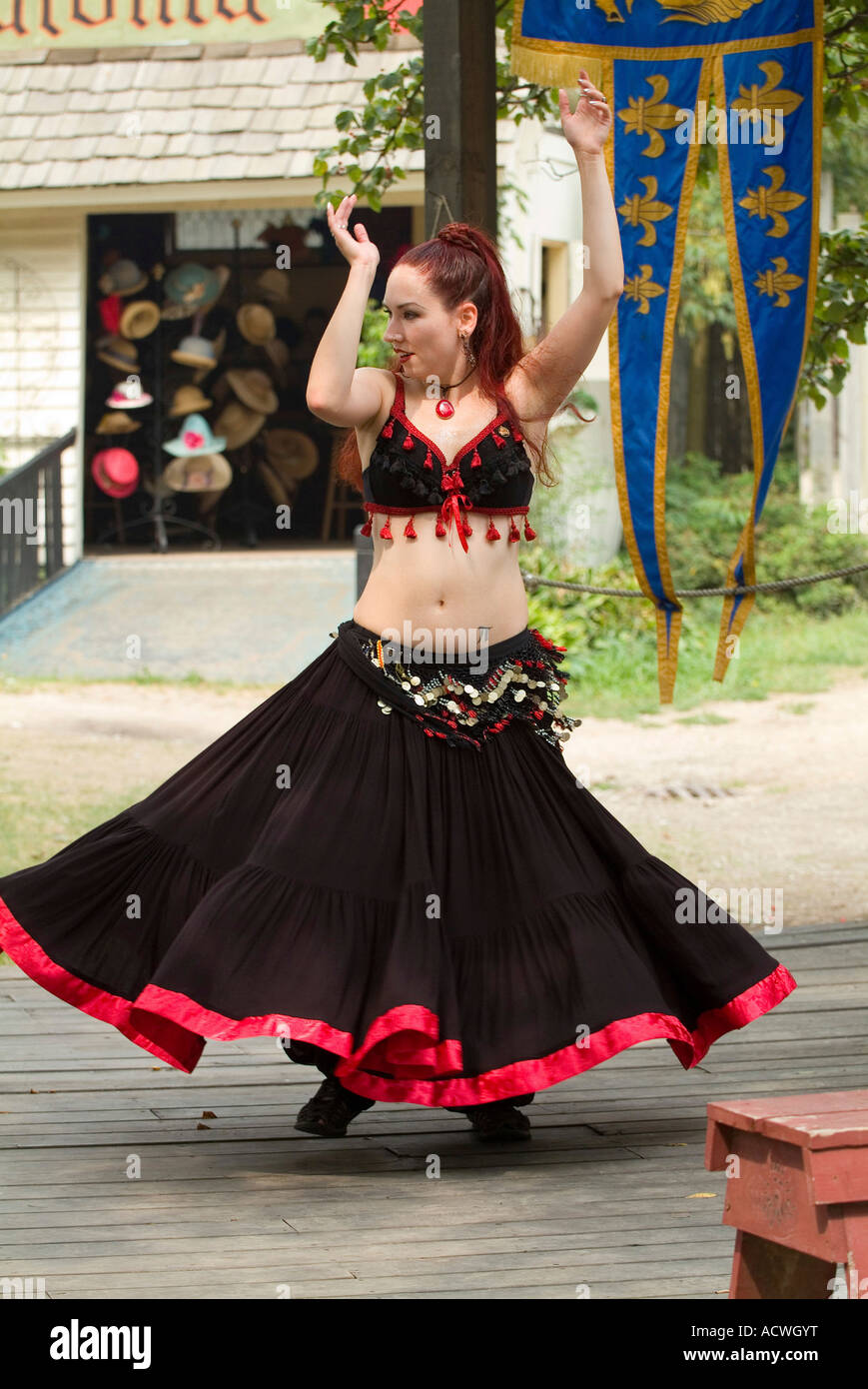 Gypsy Stage Performance Clothing Tribal Belly Dance Costume Spiral