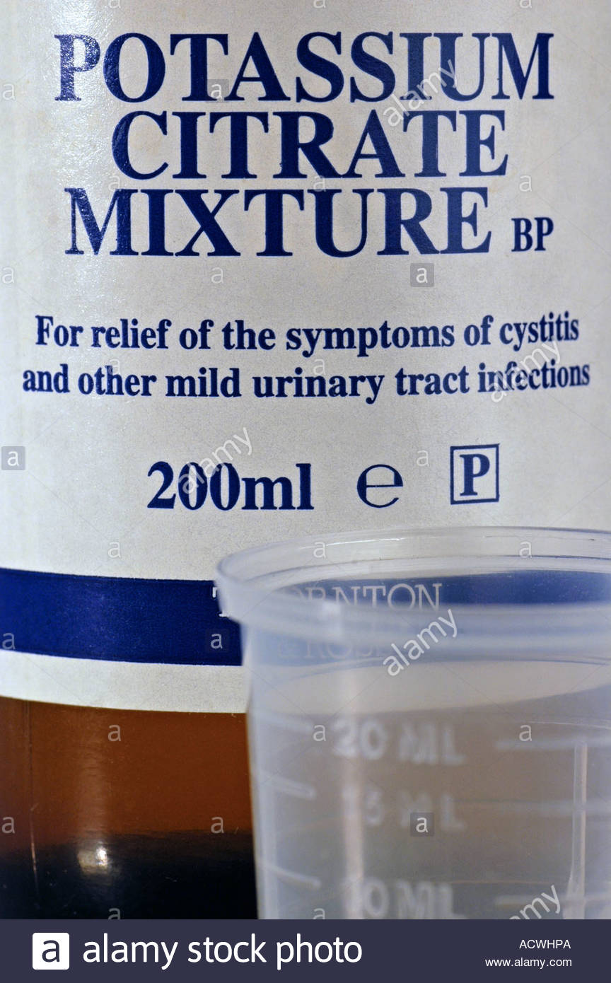 Potassium Citrate mixture and measuring cup Stock Photo Alamy