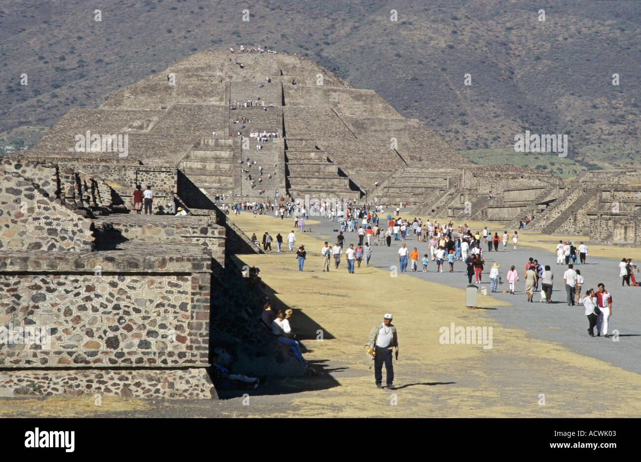 Teotiuacan Temple District with the Giant Pyramid Stock Photo - Alamy