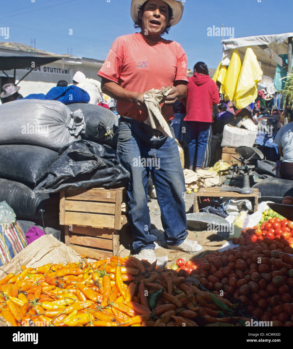 markets in Peru Stock Photo - Alamy