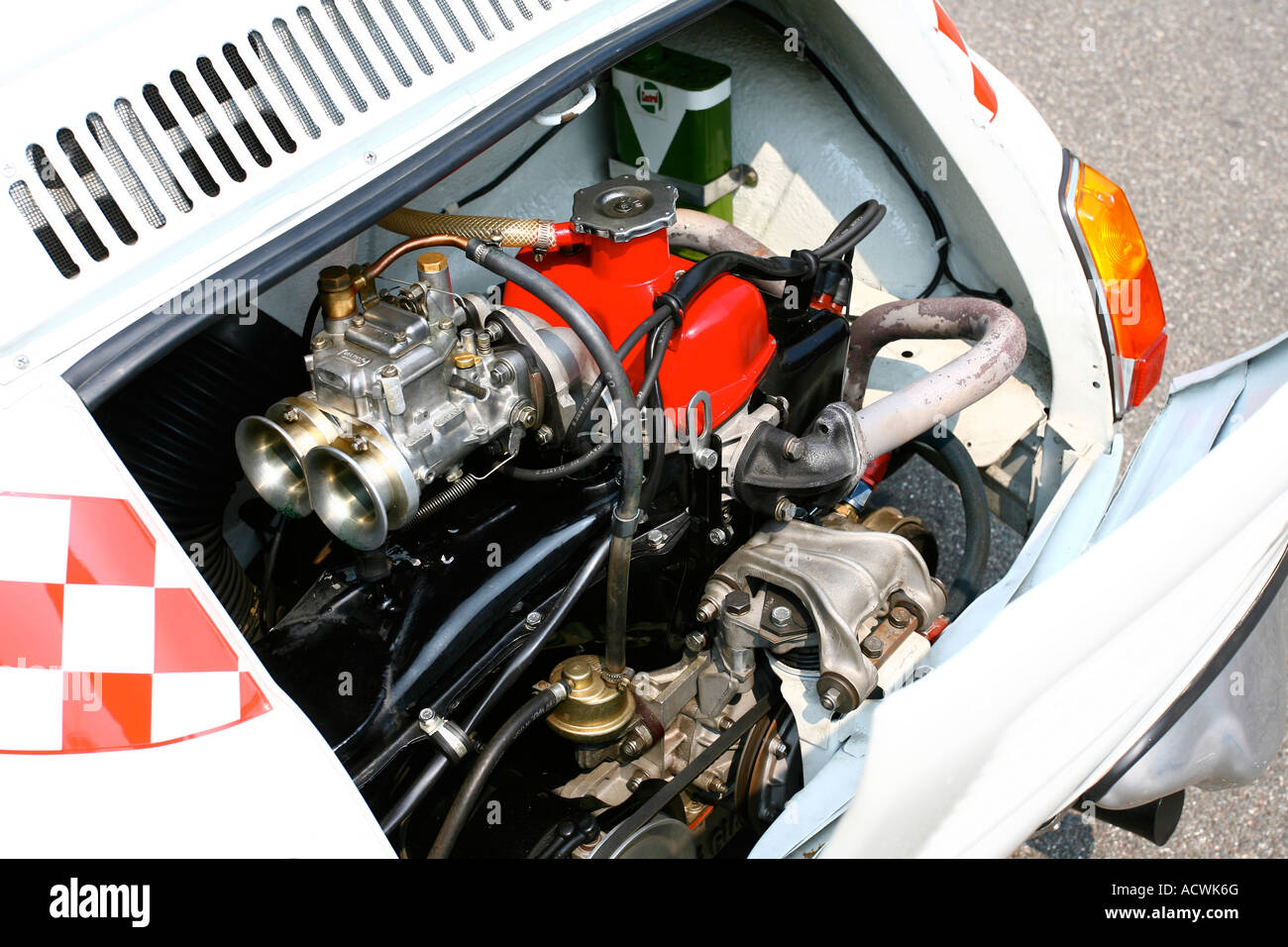 Engine of Fiat 500 Giannini Stock Photo Alamy