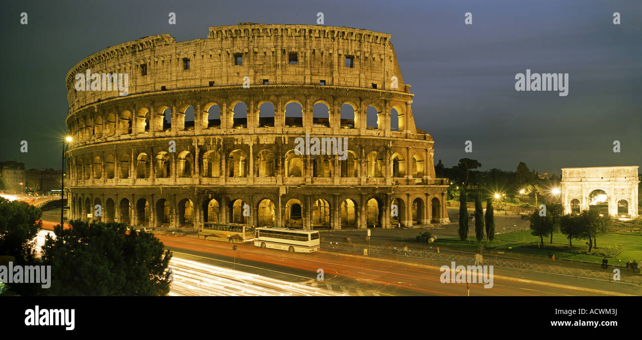 Coliseum and Konstantinsbogen, Italy Stock Photo