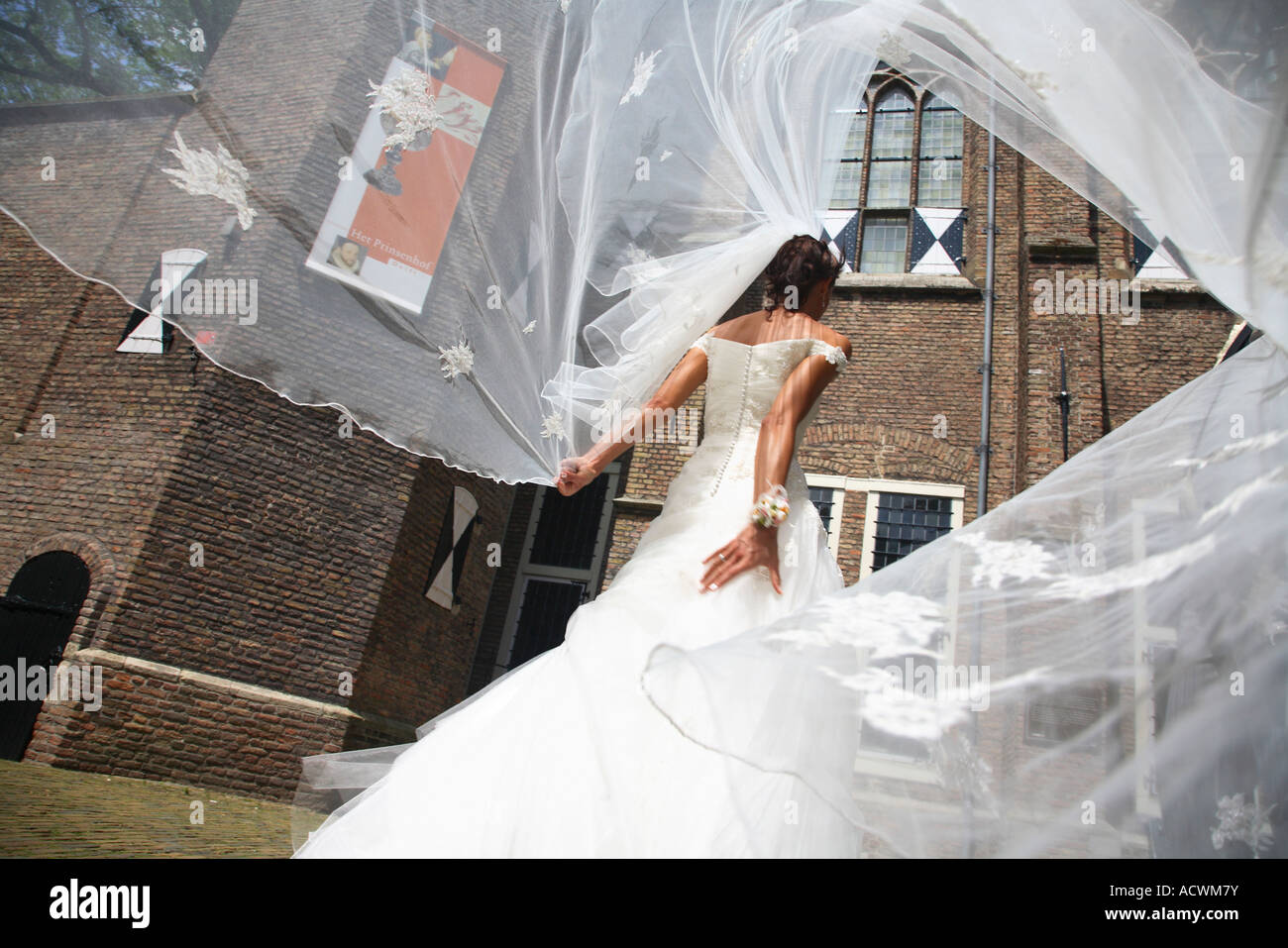 Wedding photography from couple in Delft, the Netherlands Stock Photo