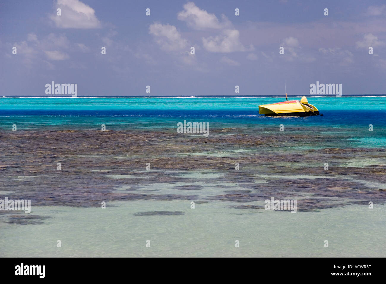 Fishing Boat In The Coral Reef Lagoon The Tropical Island Of Moorea French Polynesia Fishing Boat In The Coral Reef Lagoon The Tropical Island Of Moorea French Polynesia