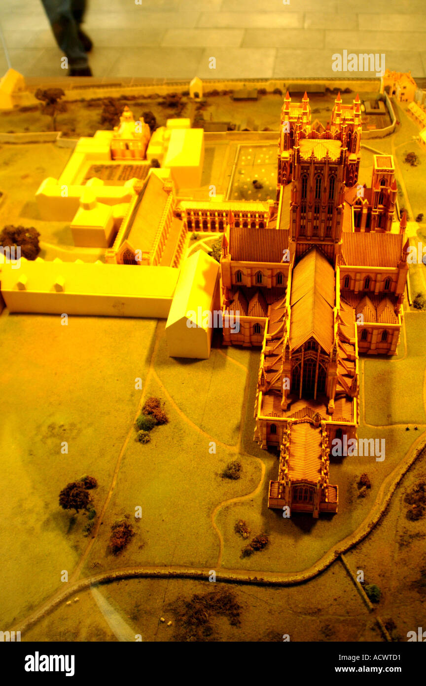 Glastonbury Abbey Somerset England model Stock Photo Alamy