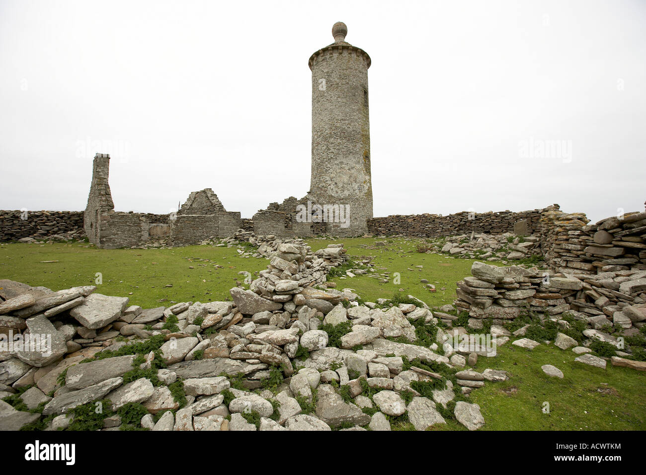 The old Beacon first built in 1789 North Ronaldsay Orkney Scotland UK Stock Photo