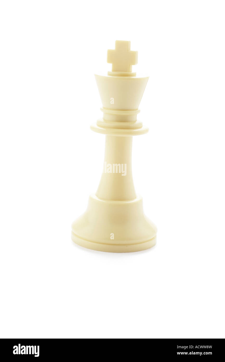 King Chess Piece on White Background Stock Photo - Alamy