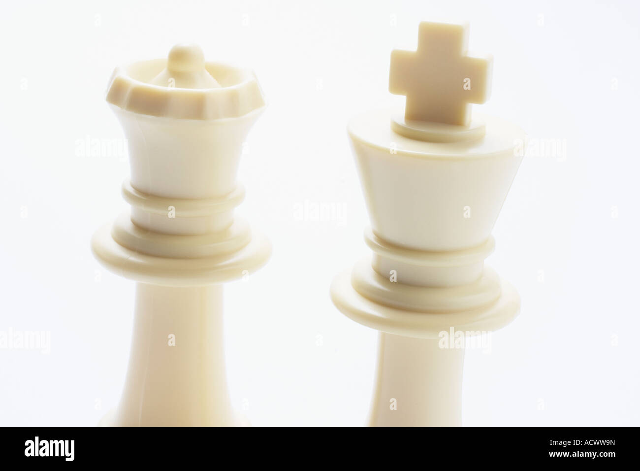 King and Queen Chess Pieces Stock Photo Alamy