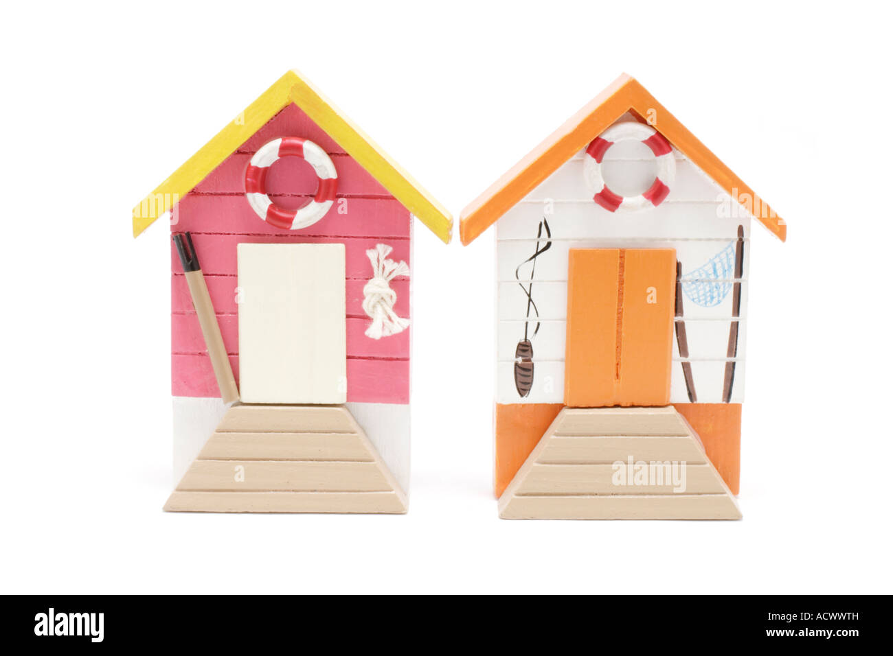 Miniature Beach Houses Stock Photo Alamy