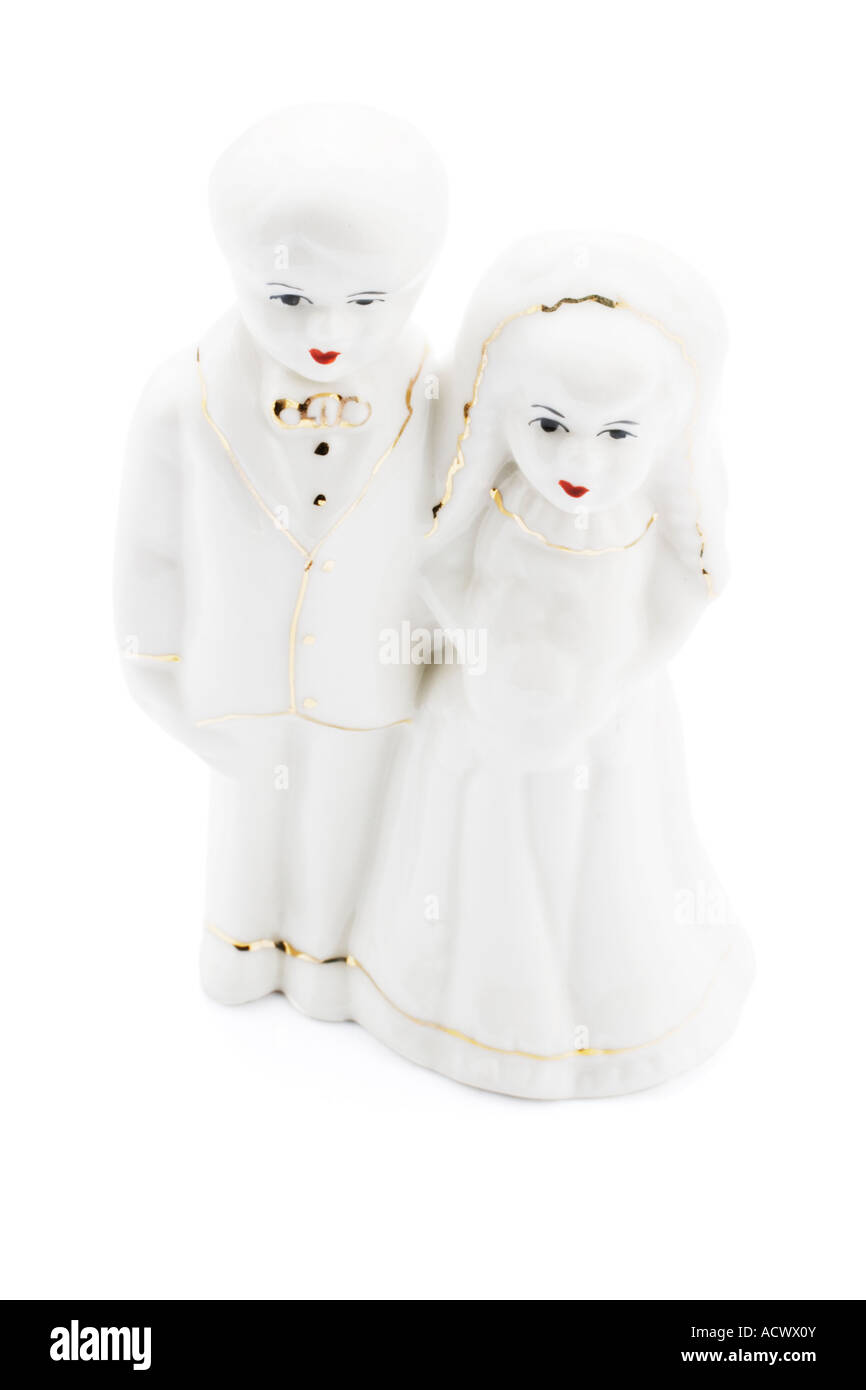 Wedding Couple Figurine Stock Photo