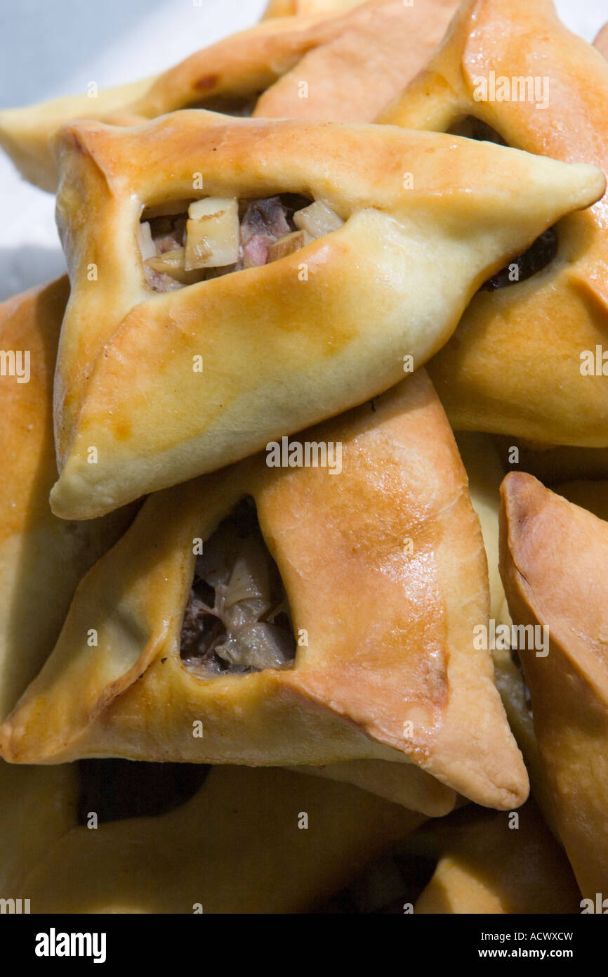 Tatar Pie Triangle Echpochmak, Russian Kurnik, Delicious Pastry