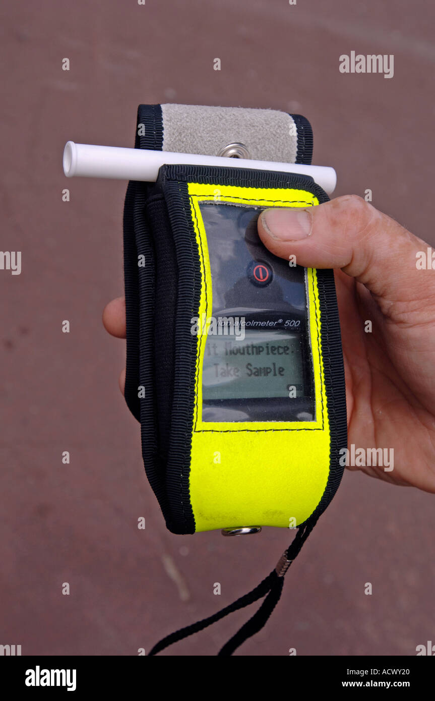 Close up of a police breathalyser Stock Photo