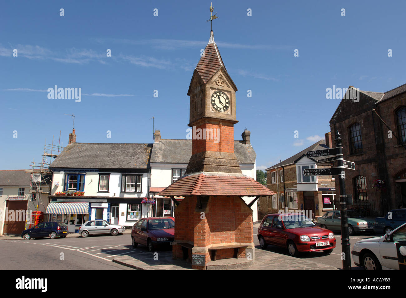 Village Square in North Tawton Devon England UK Stock Photo Alamy