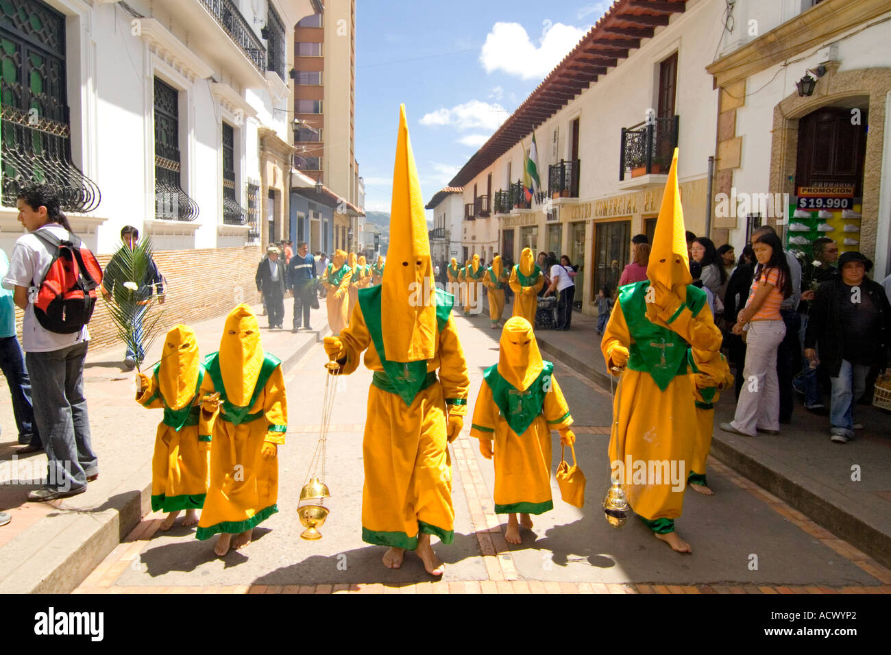 Easter Holy week's religious procession, Tunja, Boyacá, Colombia, South